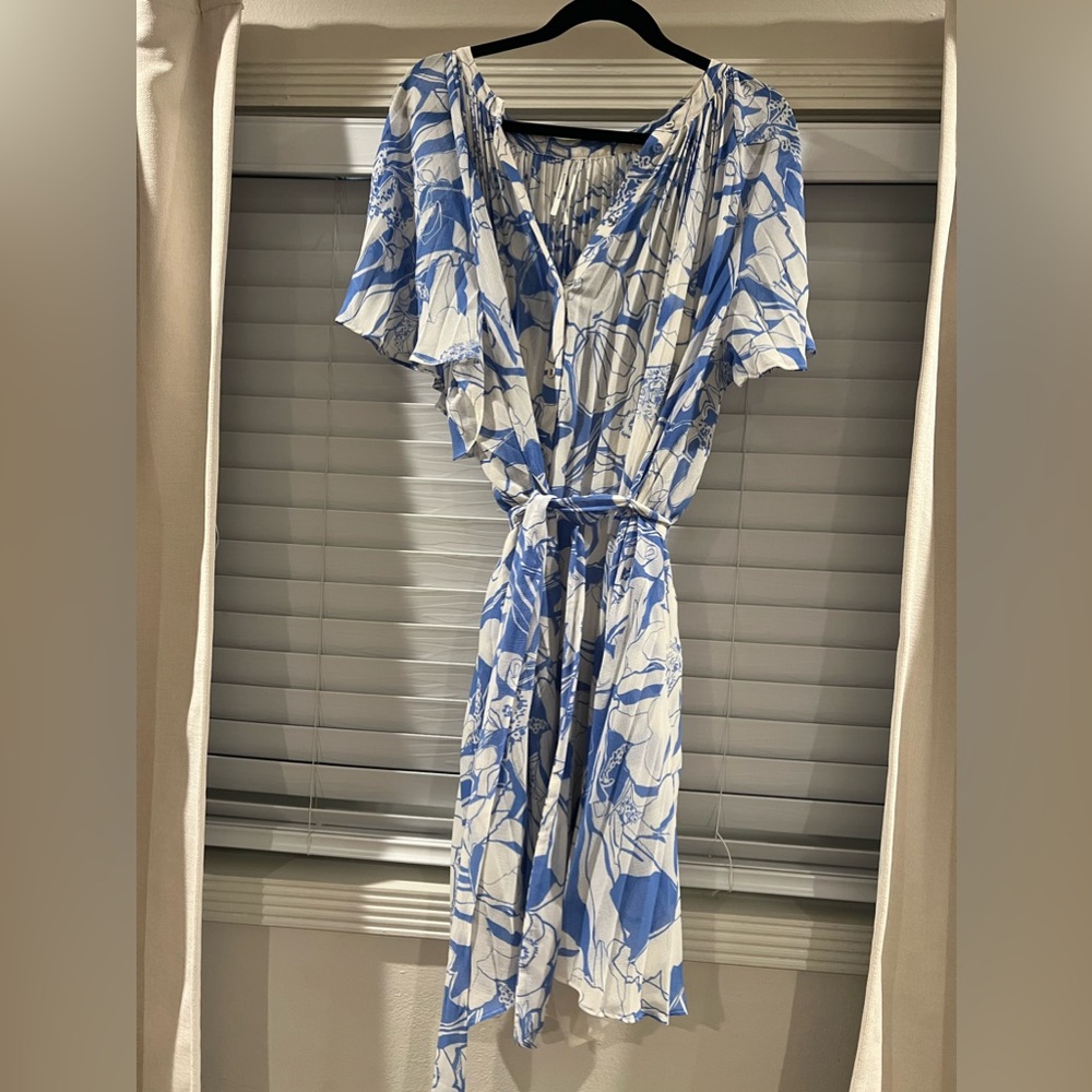 Anthropologie pleated mini dress